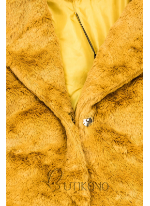 Žlutý teddy kabát