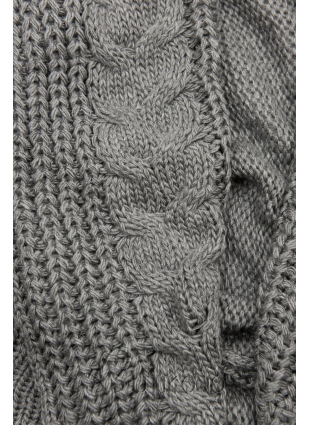 Tmavě šedý pletený svetr