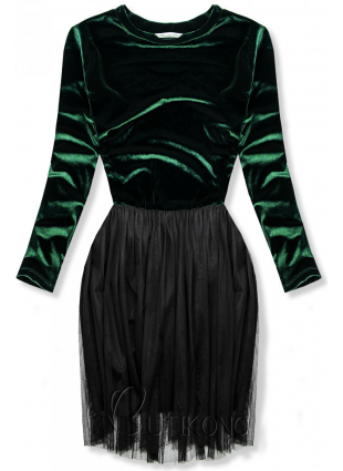 Zelené šaty s tylovou sukní