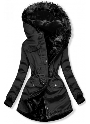 Černá oboustranná zimní bunda