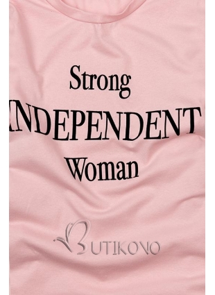 Růžové tričko WOMAN