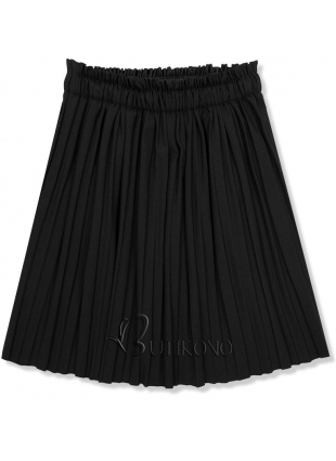Černá krátká skládaná sukně