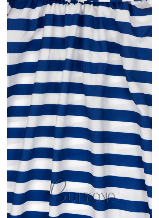 Modro-bílé maxi šaty v námořnickém stylu