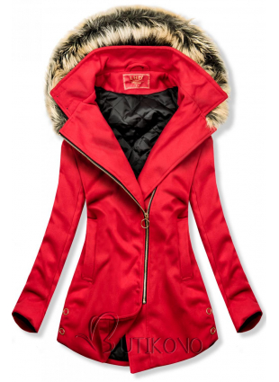 Červený kabát na období podzim/zima