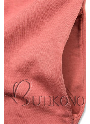 Tunika/Šaty s potiskem v starorůžové barvě