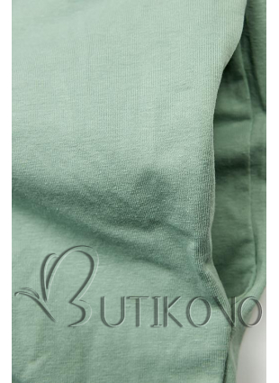 Tunika/Šaty s potiskem v pistáciově zelené barvě