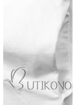 Tunika/Šaty s potiskem v bílé barvě