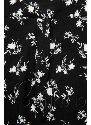 Černo-bílá košile s květinovým vzorem
