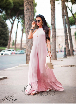 Světle růžové šaty MAXI BEACH/O'la Voga