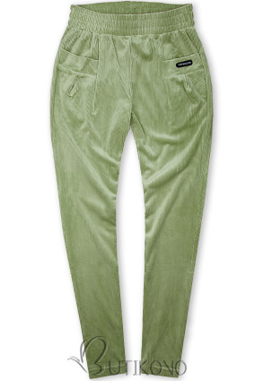 Zelené kalhoty s kapsami THE BRAND