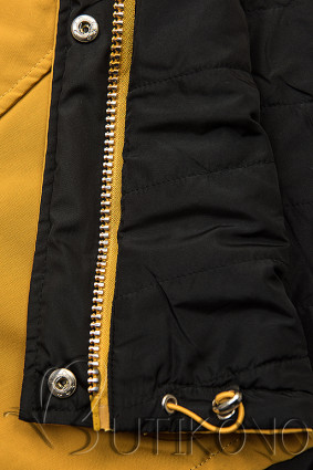 Oboustranná bunda žlutá/černá