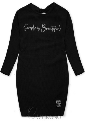 Černé plus size šaty SIMPLE IS BEAUTIFUL