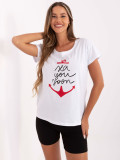Bílé tričko s nápisem