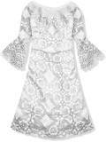 Bílé krajkové šaty