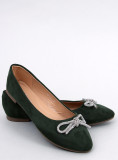 Sametové baleríny smaragdově zelené