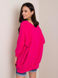Tmavě růžová oversize mikina RUE PARIS