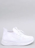 Bílé dámské tenisky z elastické látky