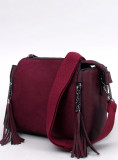 Dámská taška s třásněmi vínově červená