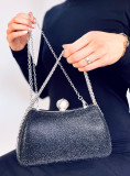 Společenská clutch kabelka černá