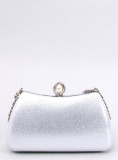 Společenská clutch kabelka stříbrná