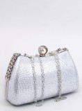 Společenská clutch kabelka stříbrná
