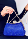 Společenská clutch kabelka kobaltově modrá