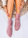 Růžové hřejivé ponožky na zimu