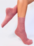 Ružové vlněné ponožky