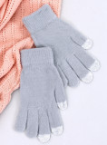 Dámské basic rukavice světle šedé