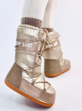 Sněhule SNOW BOOTS šampaňská zlatá