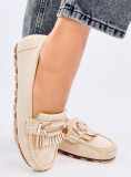 Světle béžové semišové mokasíny