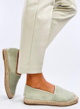 Světle zelené plátěné espadrilky
