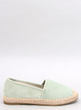 Světle zelené plátěné espadrilky