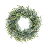 Vánoční věnec na dveře, naturální zelená, 38 cm