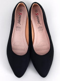 Černé balerínky s koženou stélkou