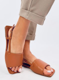 Camel hnědé sandály na ploché podrážce