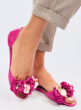 Růžové gumové sandály s květinami