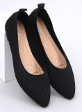Dámské látkové baleríny černé