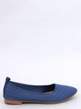 Dámské látkové baleríny modré