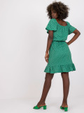 Zelené letní šaty s krátkým rukávem