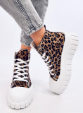 Tenisky na platformě s leopardím vzorem