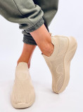Tenisky typu slip-on béžové