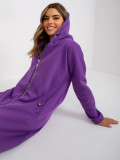 Fialová mikina s kapucí