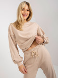 Béžový komplet s volnou mikinou