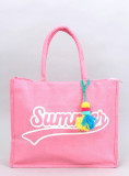 Světle růžová plážová taška Summer