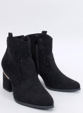 Ažurové kotníkové kozačky MIRANDA černé