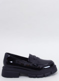 Lakované dámské mokasíny černé