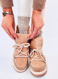 Sněhule ve stylu sneakers béžové