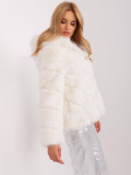 Ecru přechodná kožešinová bunda