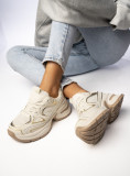 Dámské tenisky ve sportovním střihu ecru/béžová